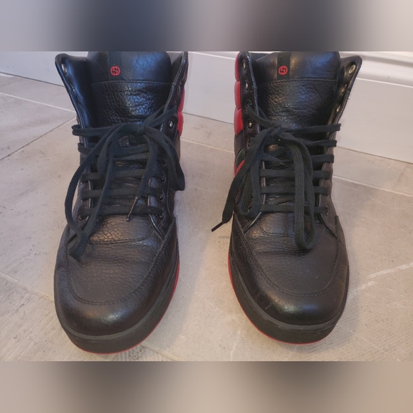Authentic Gucci men shoes hightop 10 1/2 US - Picture 3 of 14